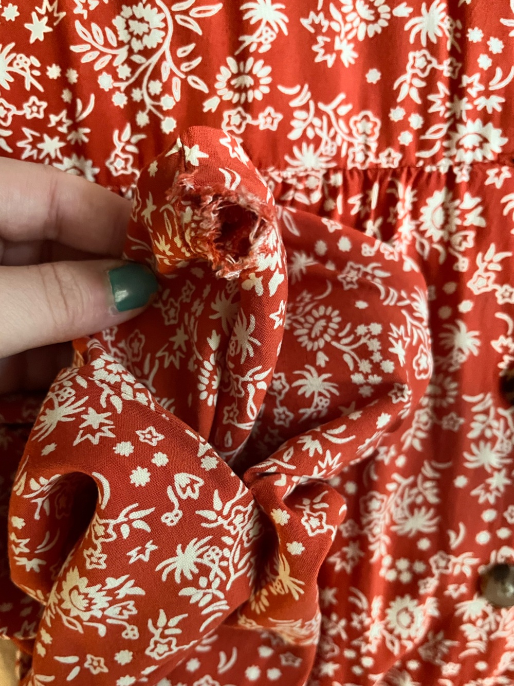 Madewell // Button-Front Piazza Floral Midi Dress in Fresh Chili - Picture 12 of 12